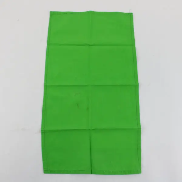 Lot of 9 Bright Orange and Green Cloth Napkins FLAWED