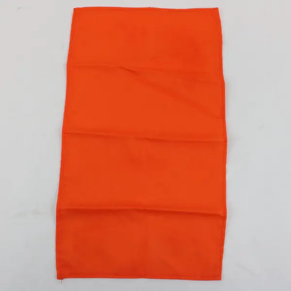 Lot of 9 Bright Orange and Green Cloth Napkins FLAWED
