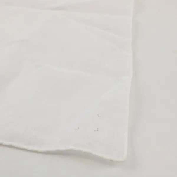 Vintage White Floral Embroidered Cutwork Handkerchief 11x11 Inches