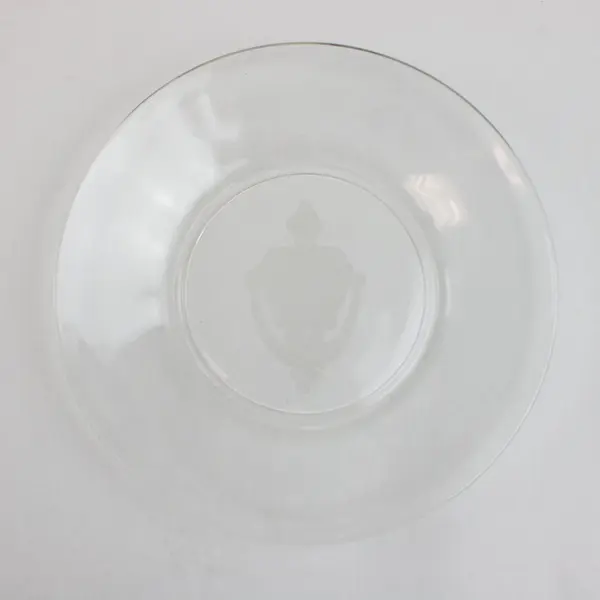Set of 2 Avon Plates Vintage Etched Glass Holiday Victorian Door Knocker 8"