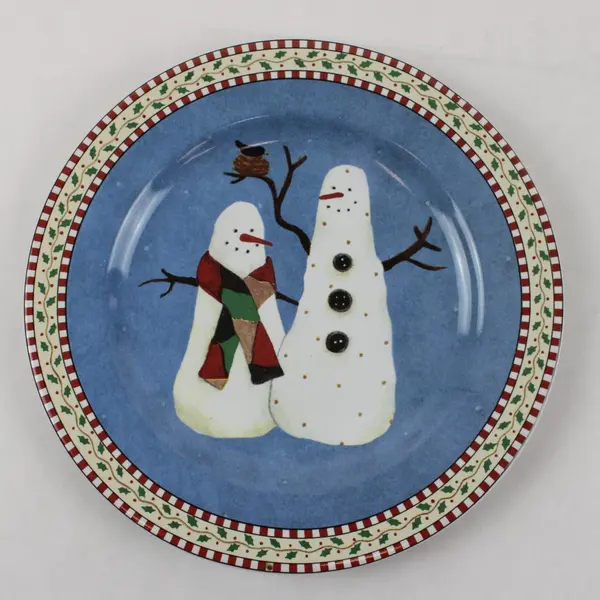 Lot of 2 Sakura Debbie Mumm Christmas Salad Dessert Plates 8"