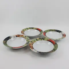 Set of 4 Sakura Renoir Rim Soup Pasta Bowls 9-1/8" Retired Pattern