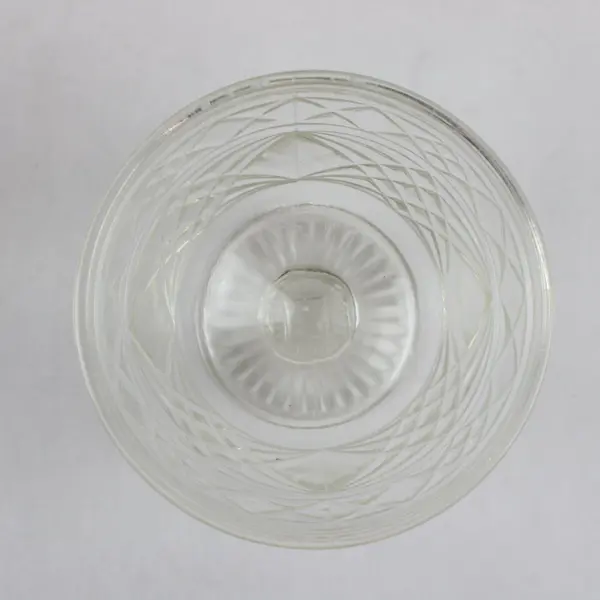 Set of 2 Hazel Atlas Vintage Cut Crystal Sherbet Bowls Clear 3.5"