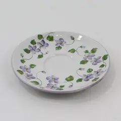 Andrea by Sadek Ceramic Violet Floral Saucer 6.75 Inch