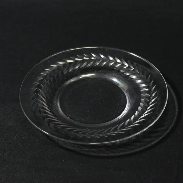 Vintage Fostoria Laurel Clear Glass Plate 6"