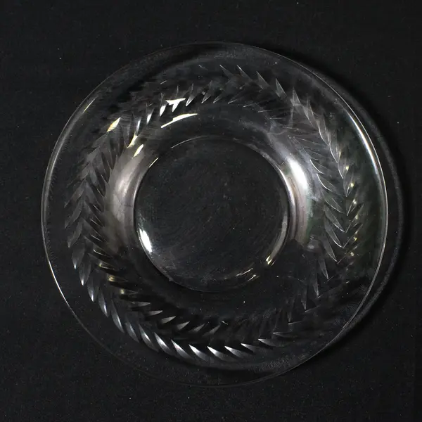 Vintage Fostoria Laurel Clear Glass Plate 6"