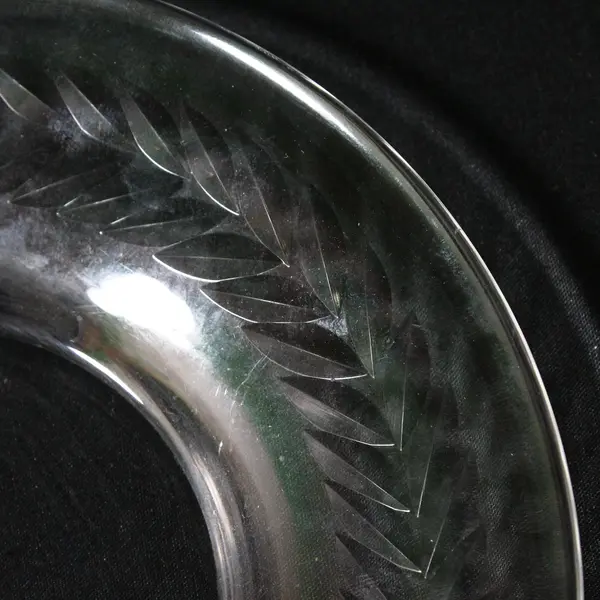 Vintage Fostoria Laurel Clear Glass Plate 6"