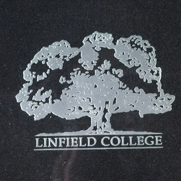Linfield College Etched Oak Tree Glass Salad Plate 8 Inch