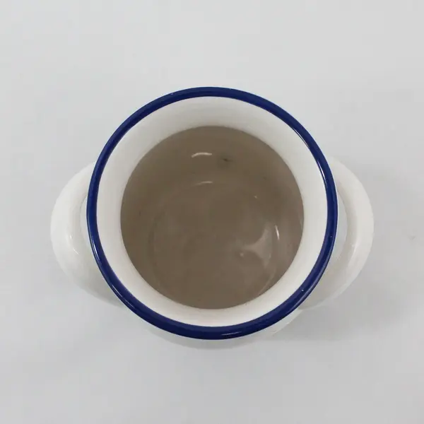 Crescent Enterprises Cobalt Blue And White Milk Jug Jar Vase White Stars