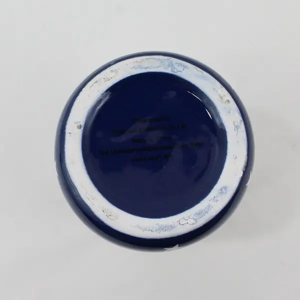 Crescent Enterprises Cobalt Blue And White Milk Jug Jar Vase White Stars
