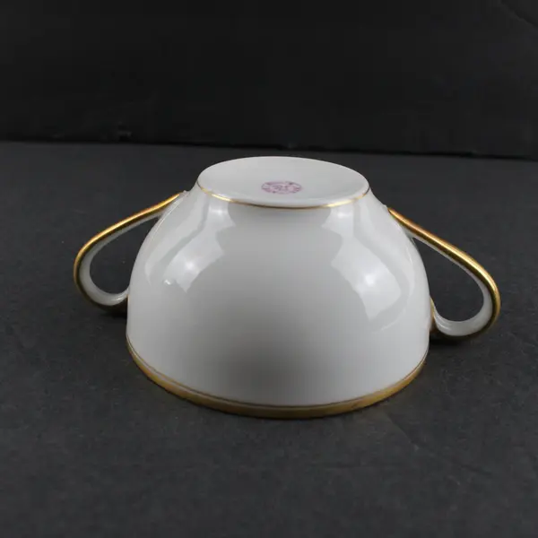 Noritake Nippon Cream Bouillon Double Handle Soup Bowl The Mikado Pattern
