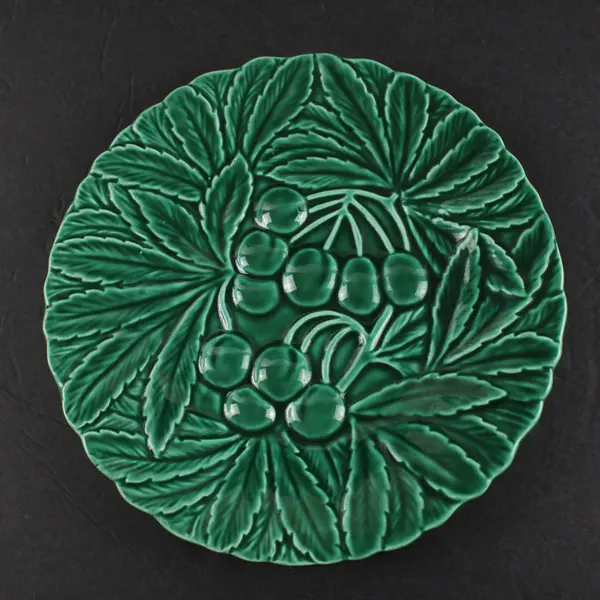 Vintage Shafford Fruit du Jour Set of 4 Green Fruit Salad Plates 1987 8.25"