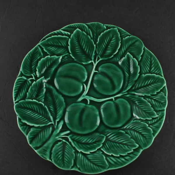 Vintage Shafford Fruit du Jour Set of 4 Green Fruit Salad Plates 1987 8.25"