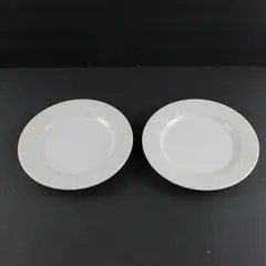 Vintage Lot of 2 Gibson Designs Amaretto White Salad/Dessert Plates 8"