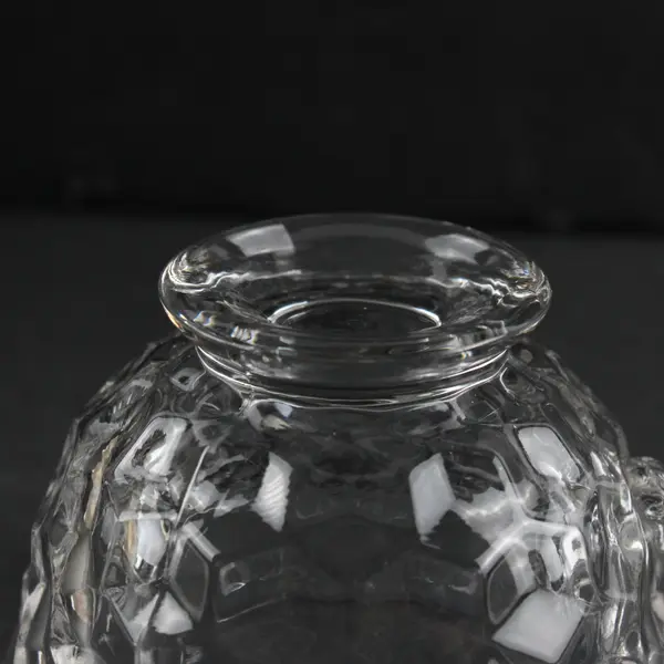 Lot of 2 Fostoria American Stem 2056 Clear Glass Tea Cups 2.75in
