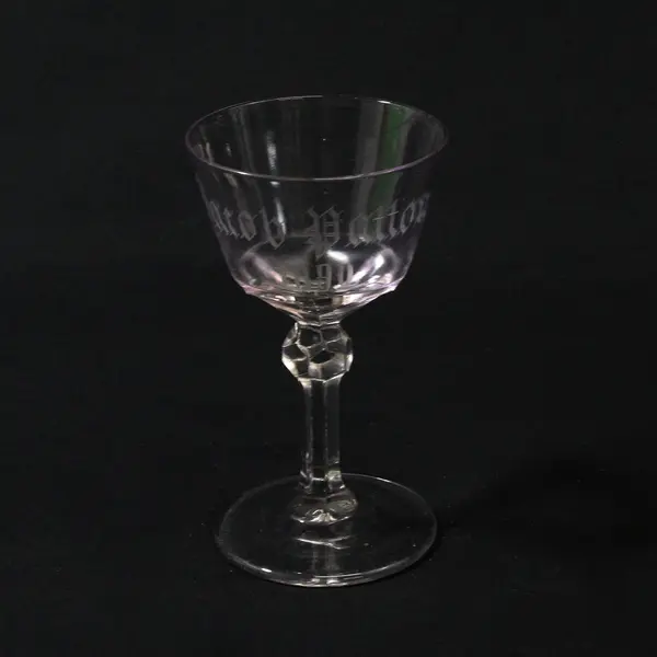 Antique Duncan & Miller Windsor Cordial Glass Etched Jacob Patton 1890