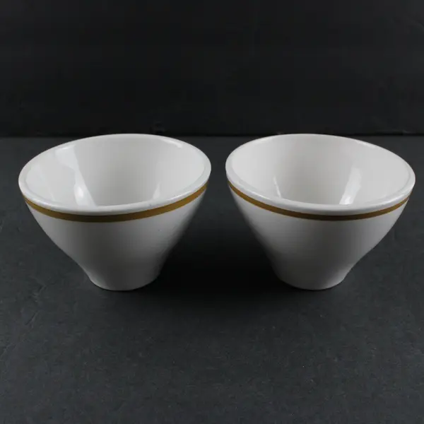 Set of 2 Vintage Shenango China Ivory Restaurant Ware Footed Dessert/Fruit Bowl