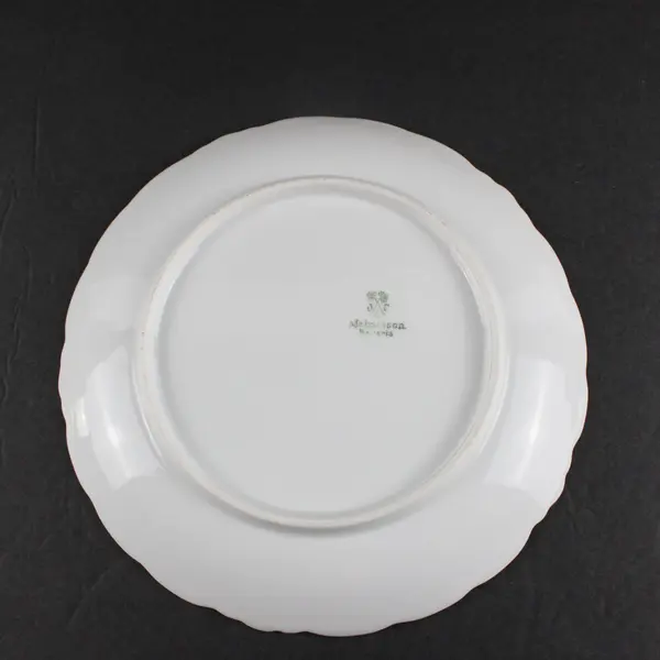 Antique Jaeger & Co. Malmaison Dawdin Signed Cabbage Roses Porcelain Plate 8.5"