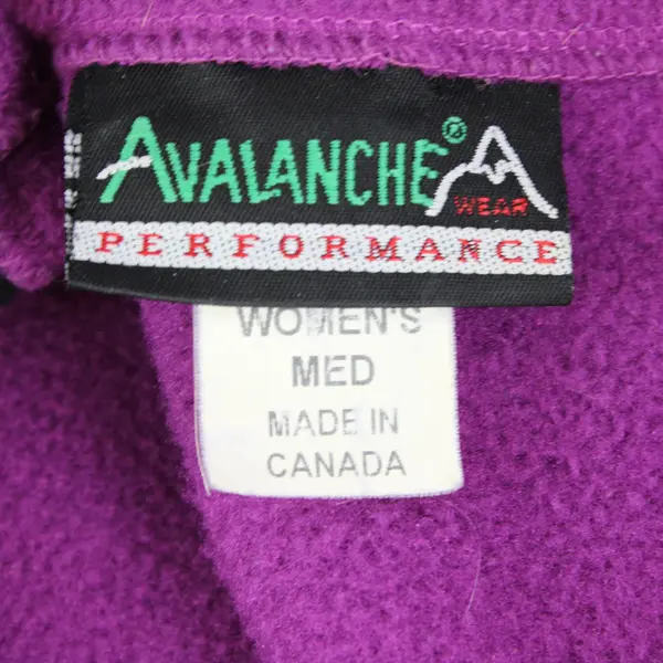 Avalanche Wear Performance Fleece Purple and Black Zip Up Vest Women's M