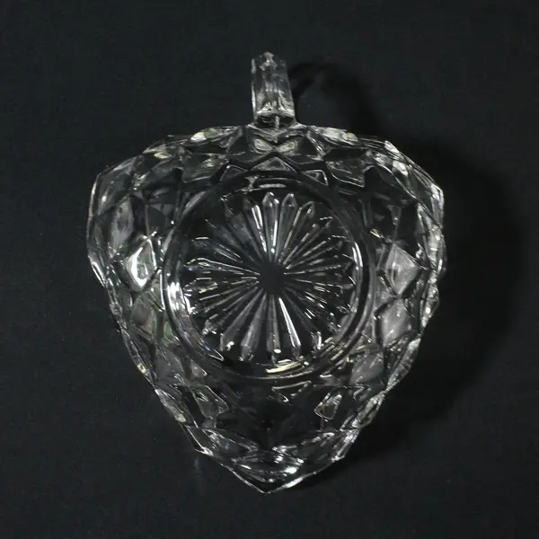 Vintage Fostoria American Cubist Pressed Glass Nappy Bowl 6"