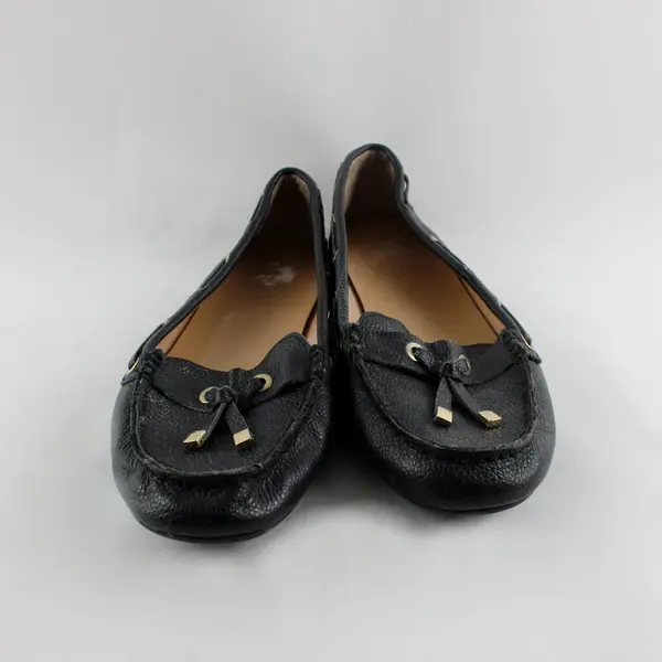 Talbots Women's Black Leather Tassel Loafers Slip On Size 10.5M