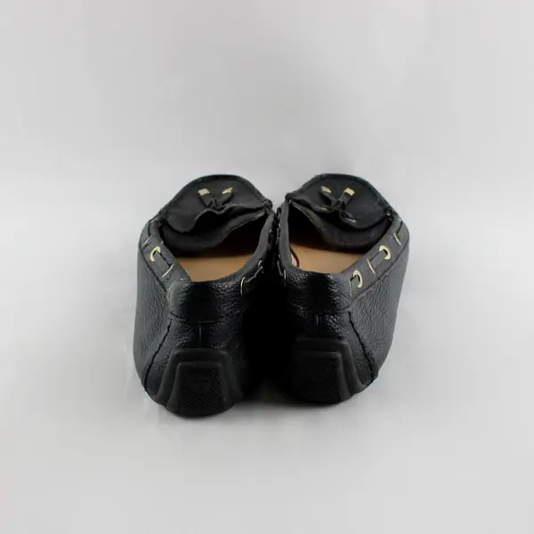 Talbots Women's Black Leather Tassel Loafers Slip On Size 10.5M