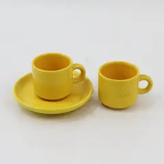 2 Waechtersbach Fun Factory Buttercup Demitasse Cups & 1 Saucer 
