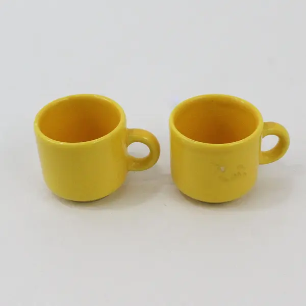 2 Waechtersbach Fun Factory Buttercup Demitasse Cups & 1 Saucer 