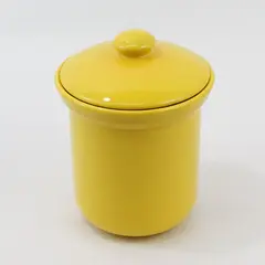 Buttercup Yellow Canister With Lid 6.25" Kitchen Storage Jar 4.5" Diameter