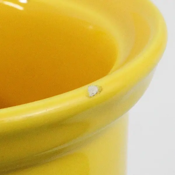 Buttercup Yellow Canister With Lid 6.25" Kitchen Storage Jar 4.5" Diameter