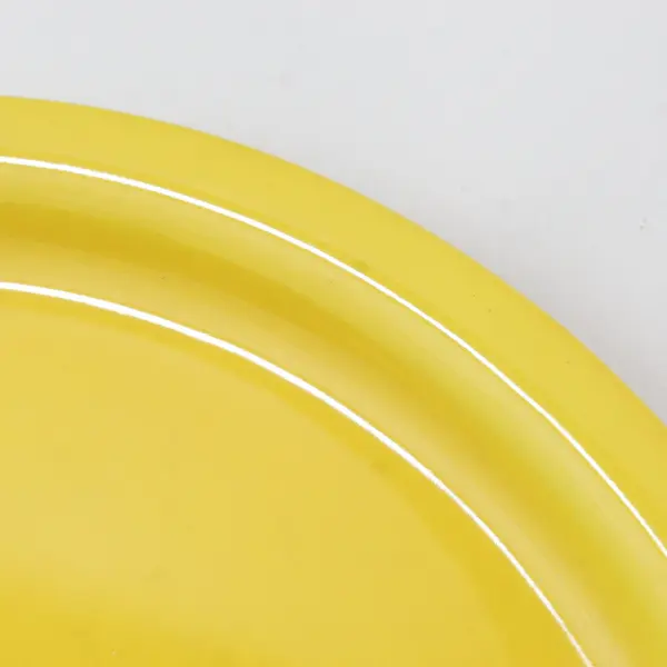 Set of 6 Ceramic Buttercup Yellow Dinner Plates 10 Inch