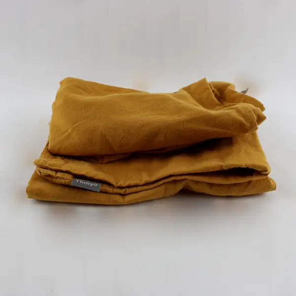 Thymo Mustard Yellow Throw Pillow Covers Set of 2 16x16 Square