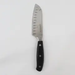 Oneida Kitchen Knife Black Handle SS 5" Blade Straight Edge Good