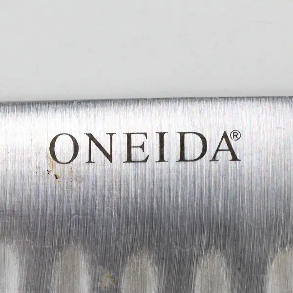Oneida Kitchen Knife Black Handle SS 5" Blade Straight Edge Good