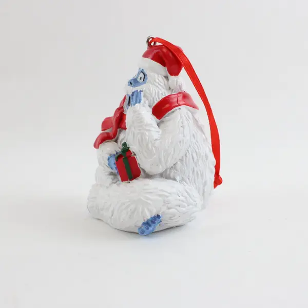 Resin Bumble Abominable Snowman Rudolph Santa Hat Figurine 3.5in