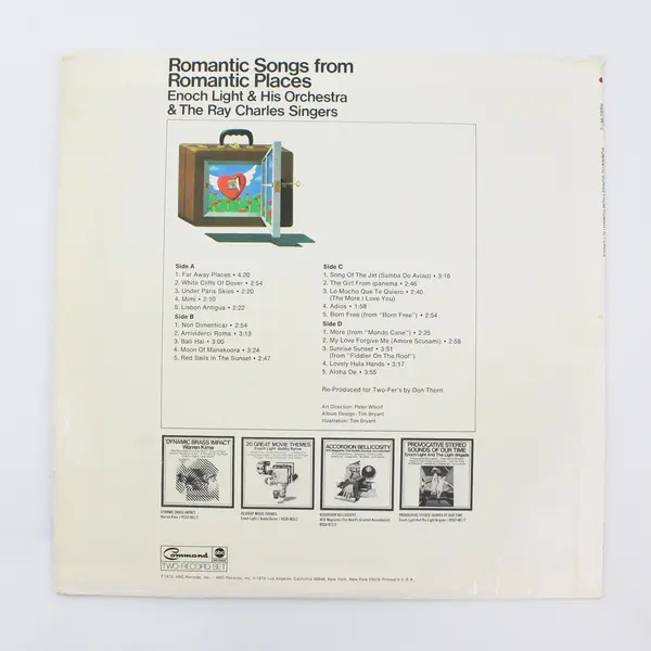 Romantic Songs from Romantic Places Enoch Light Ray Charles Command 2LP