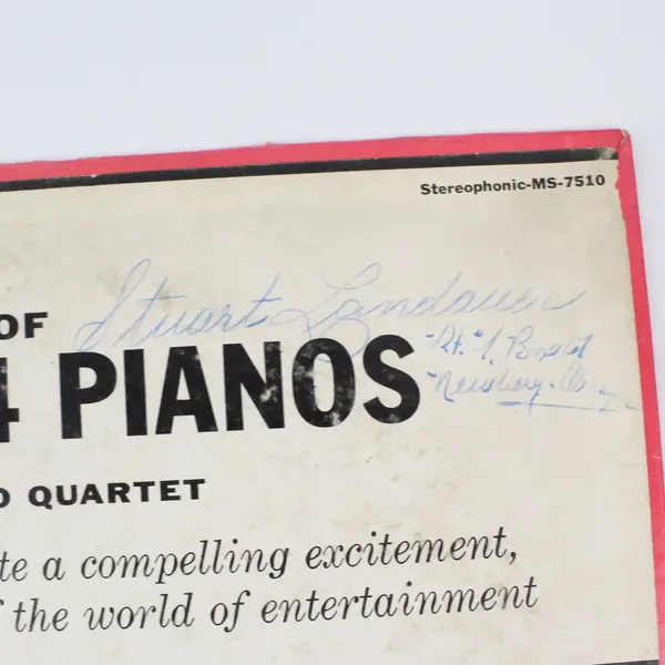 The Medallion Piano Quartet The Sound Of 8 Hands On 4 Pianos LP Vinyl MS-7510