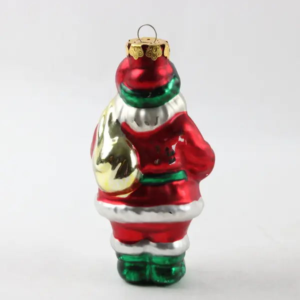 Vintage Mold-Blown Hand-Painted Santa Claus Christmas Ornament