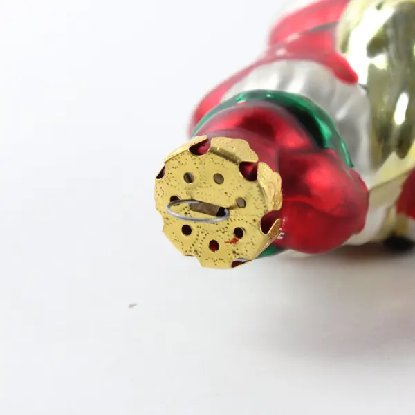 Vintage Mold-Blown Hand-Painted Santa Claus Christmas Ornament