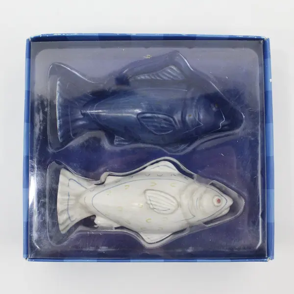 Department 56 Blue Fin Bay Salt & Pepper Shakers Set