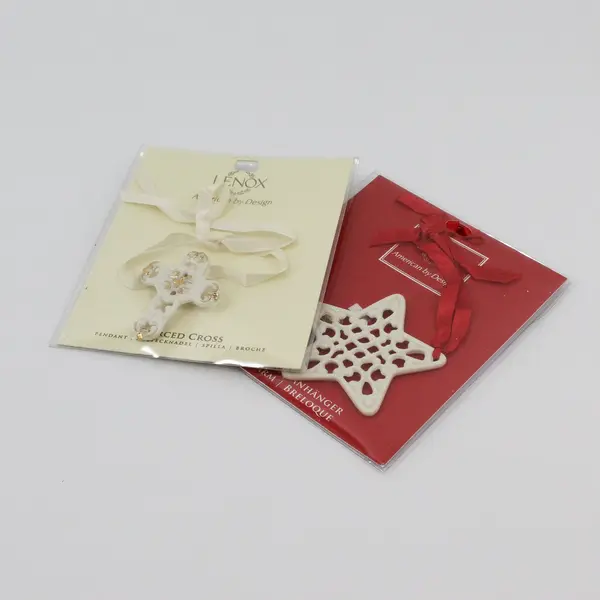 Lot of 2 Lenox Charm Hangers Decorative Collectible Ornaments
