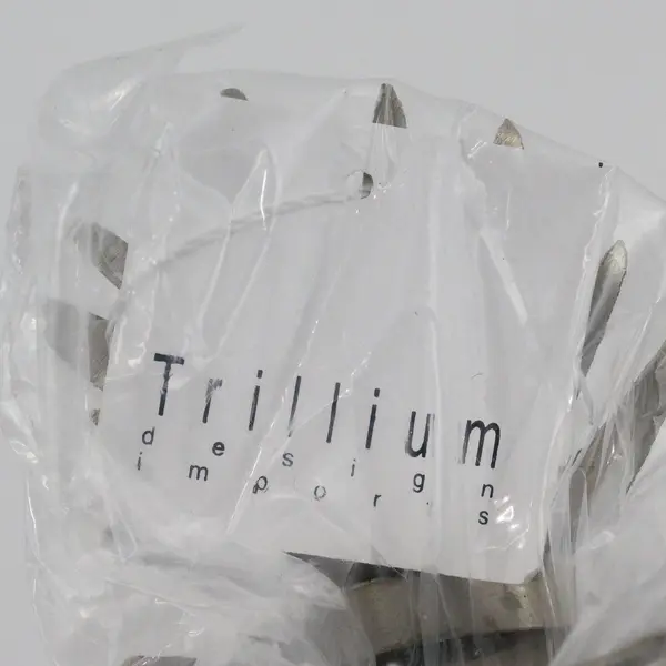 Set of 11 Pewter Palm Leaf Napkin Rings Tropical Table Decor