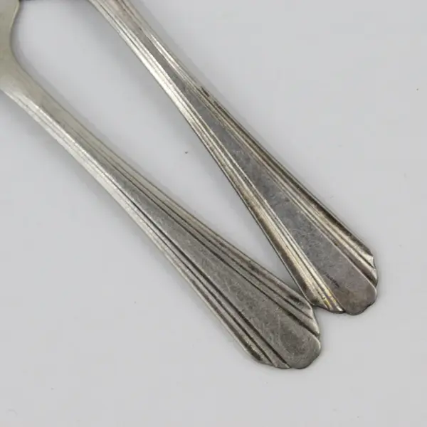 VTG 1931 National Silver Co Lot of 2 Youth Forks Silver-plate 4" Long Rare HTF