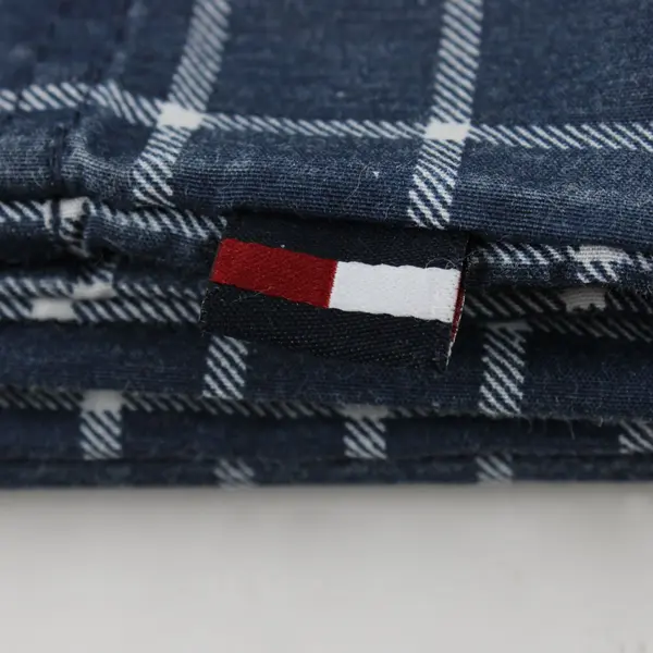 Tommy Hilfiger Queen Pillowcases Set of 2 Blue White Grid