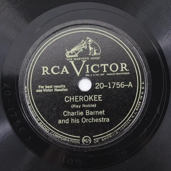 RCA Victor Charlie Barnet Cherokee / Redskin Rhumba 10" Shellac 78 RPM
