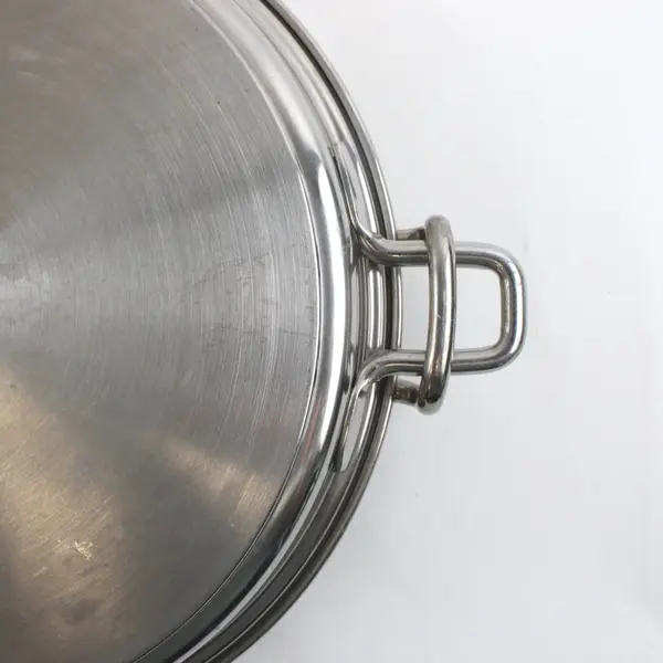 Stainless Steel Double Skillet Set Cookware Kitchen Frying Pans