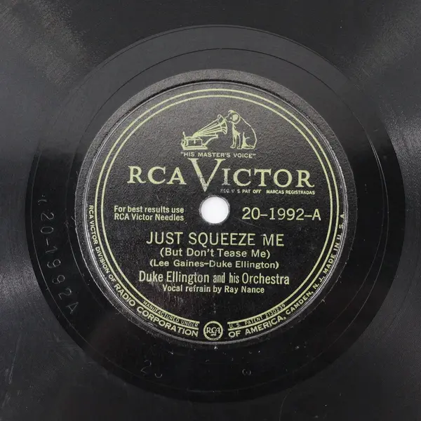 Duke Ellington Just Squeeze Me/Swamp Fire RCA Victor 20-1992 10" Shellac