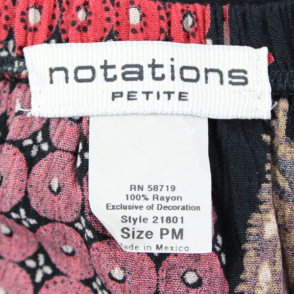 Notations Skirt Size PM Maxi Beaded Fringe Safari Zebra Giraffe Stretch Vintage