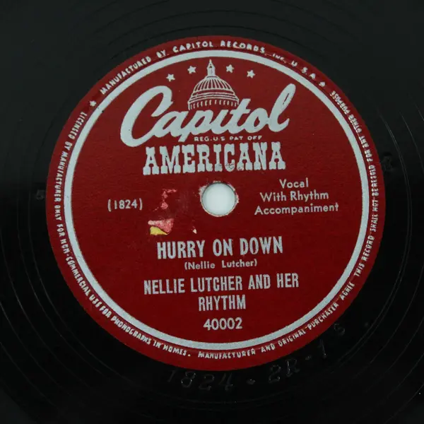Nellie Lutcher Hurry On Down/The Lady's In Love With You 10in Shellac 78RPM