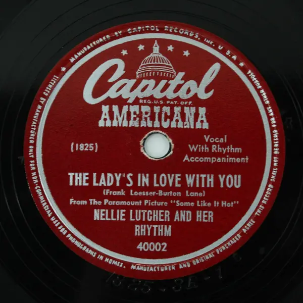 Nellie Lutcher Hurry On Down/The Lady's In Love With You 10in Shellac 78RPM